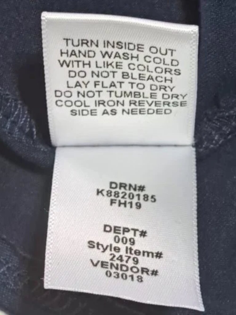 Eddie Bauer Women's Short Sleeve Blouse Tie Side Navy Blue Scoop Neck Size L - Picture 6 of 7